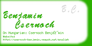 benjamin csernoch business card